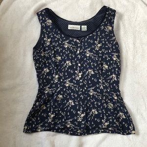 Pearl button blouse tank